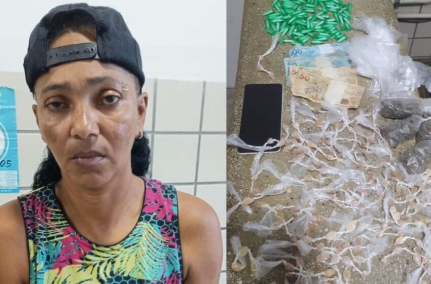  PETO da 44ª CIPM prende mulher com drogas em Medeiros Neto