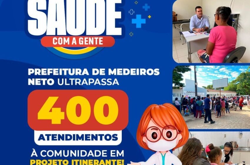  Prefeitura de Medeiros Neto ultrapassa 400 atendimentos à comunidade em nova ação da Saúde