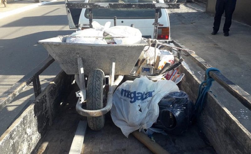  Materiais furtados em construção no Bairro Monte Castelo são recuperados pela PM: Casal chegou a ser conduzido para a Delegacia