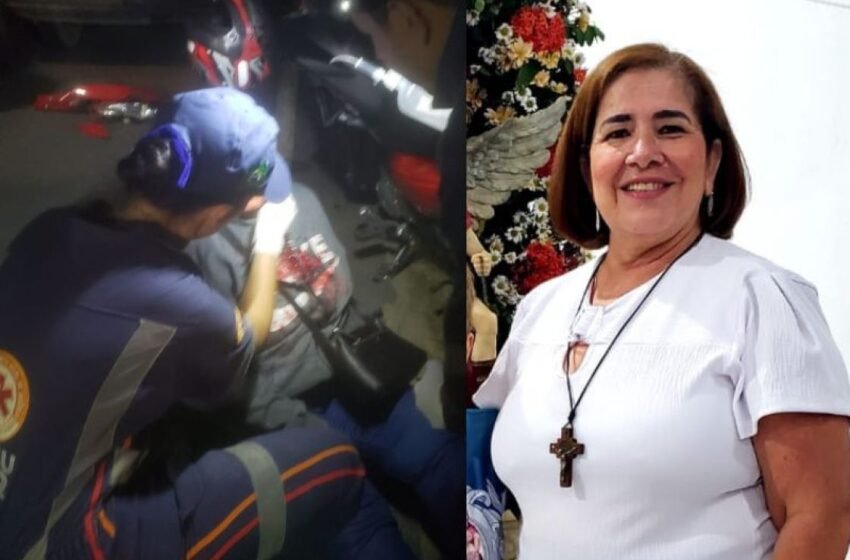  VÍDEO: Assistente social Vilma Selma fica ferida após motocicleta bater em carro parado na BA-290, em Medeiros Neto
