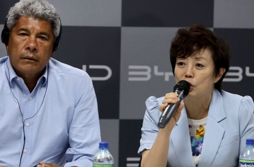  Jerônimo anuncia expectativa para início da produção da BYD em Camaçari