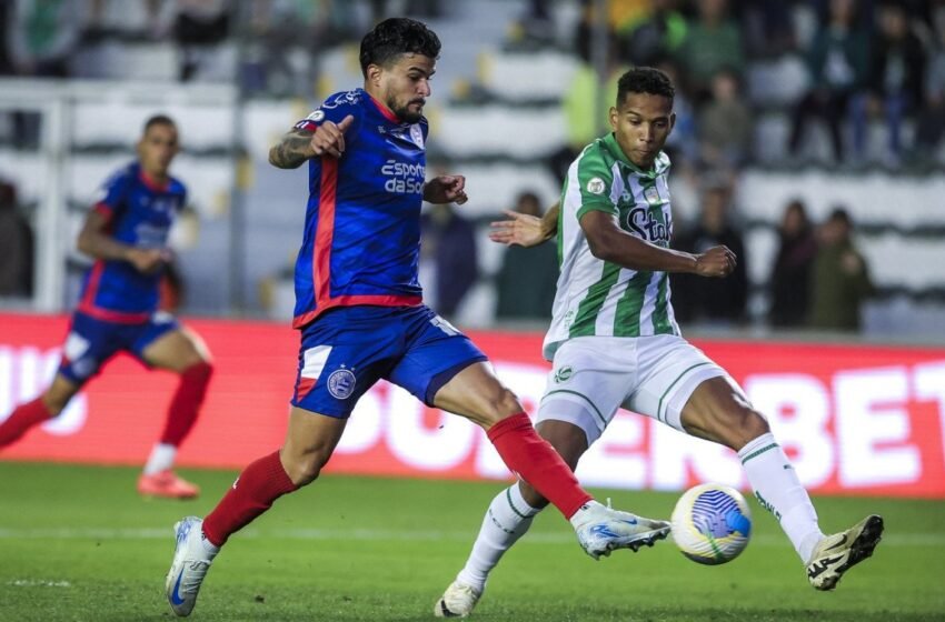  Bahia faz gol relâmpago, mas perde de virada para o Juventude e chega ao 5º jogo sem vencer