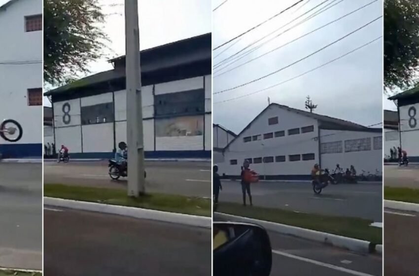  Motociclistas usam evento autorizado pela prefeitura para praticar manobras de “grau” e acabam em acidente