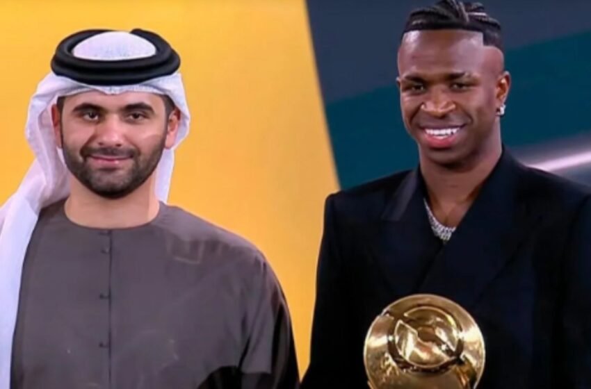  Vini Jr é eleito o melhor jogador do mundo pela Globe Soccer Awards