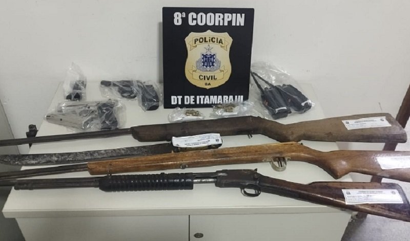  Um confessa e outros três são presos com armas após duplo homicídio na zona rural de Itamaraju