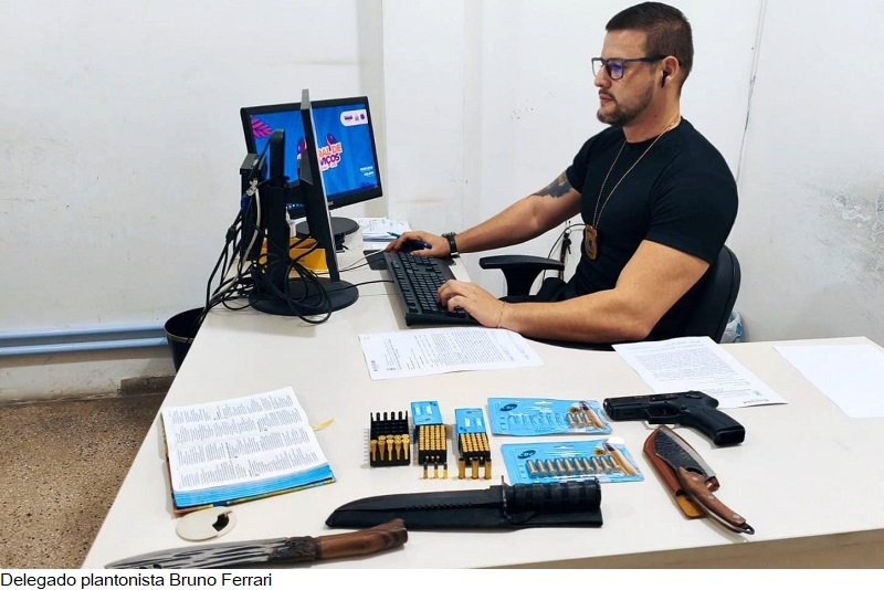  Polícia Civil prende suspeito de vender armas e encontra mais de 120 munições em fazenda em Teixeira de Freitas